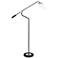 Ferdinand Matte Black and Nickel Adjustable Floor Lamp
