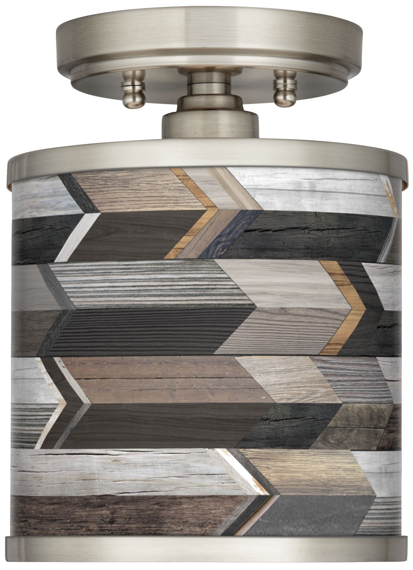 Woodwork Arrows Cyprus 7" Wide Brushed Nickel Ceiling Light