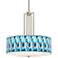 Blue Tiffany-Style Carey 24" Brushed Nickel 4-Light Chandelier