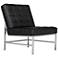 Ashlar Black Bonded Leather Tufted Accent Chair