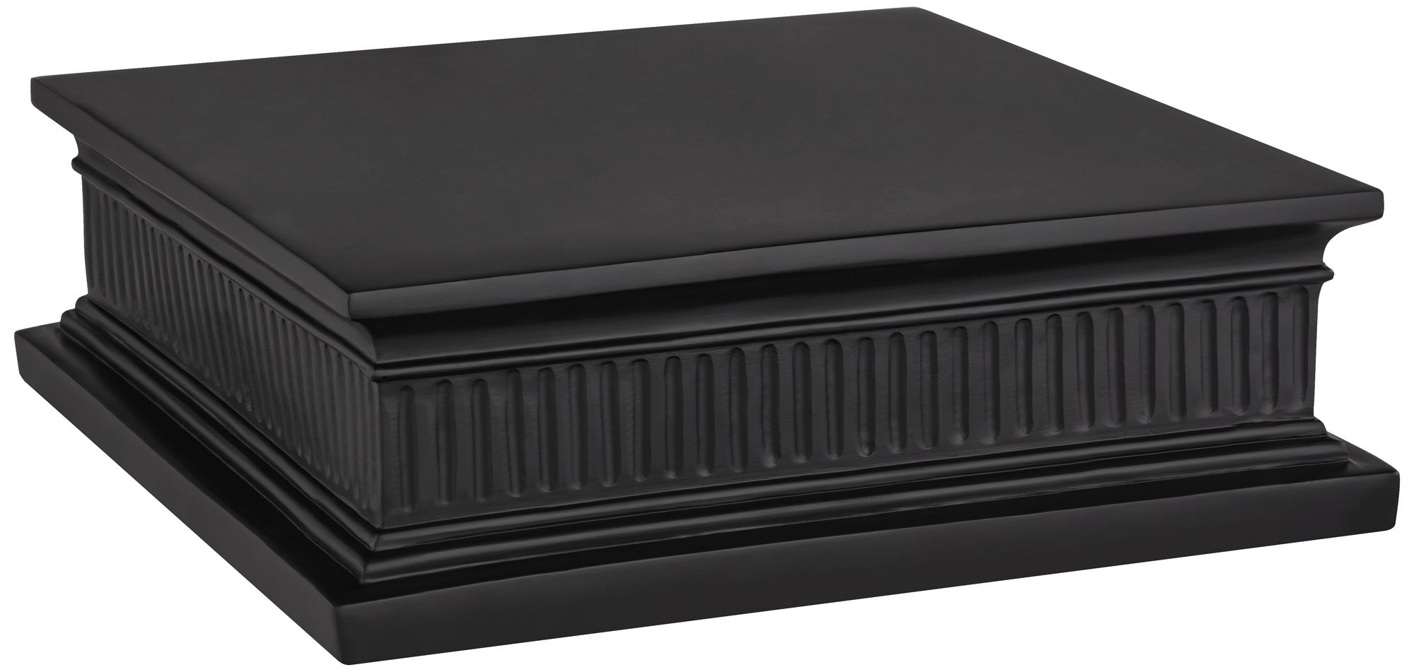 14" Square Black Finish Pedestal Lamp Riser 98R74 Lamps Plus