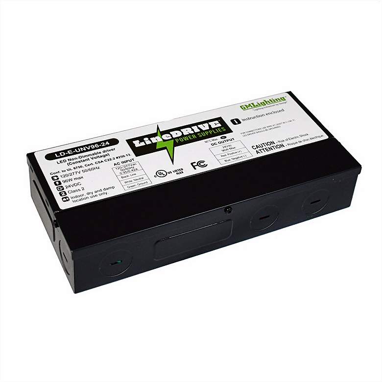 Image 1 LineDRIVE 6.97" Wide 96W 24VDC LED Dimmable Power Supply