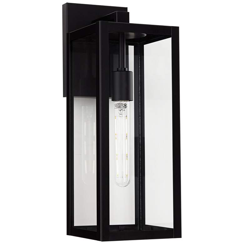 Image 2 Titan 17" High Mystic Black and Glass Outdoor Wall Light
