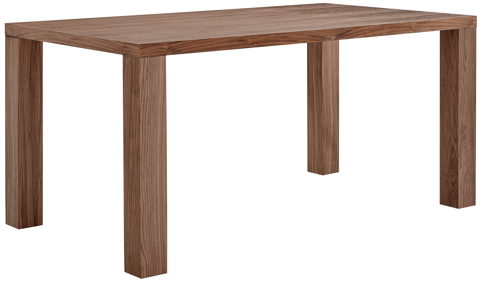 Abby 63" Wide Walnut Veneer Wood Rectangular Dining Table