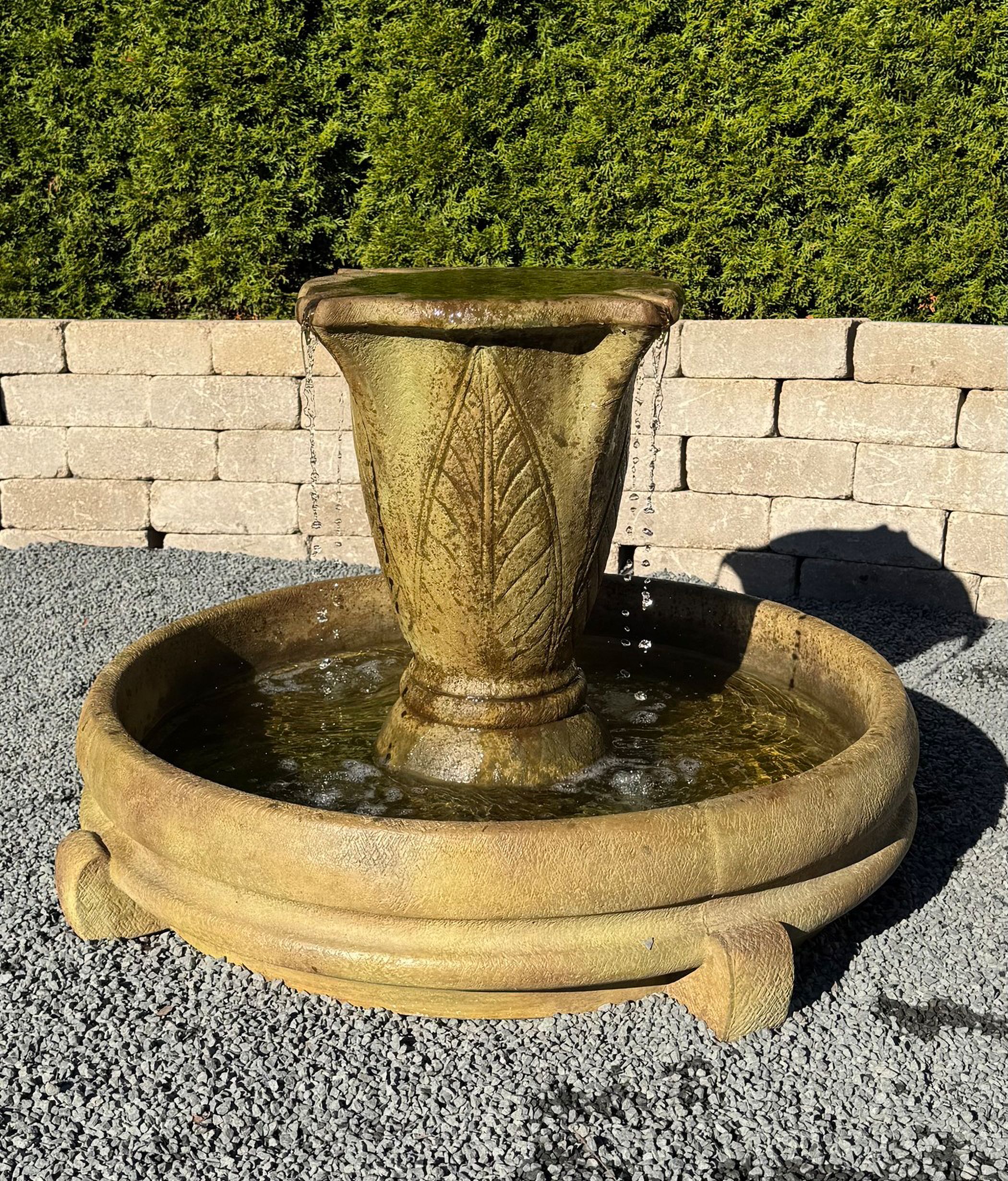 Vase Urn 28" High Overflow Garden Pool Fountain