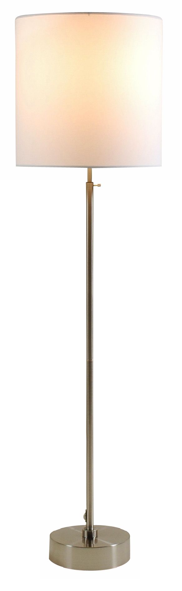 Lights Up!  CanCan 2 Adjustable White Linen Shade Floor Lamp