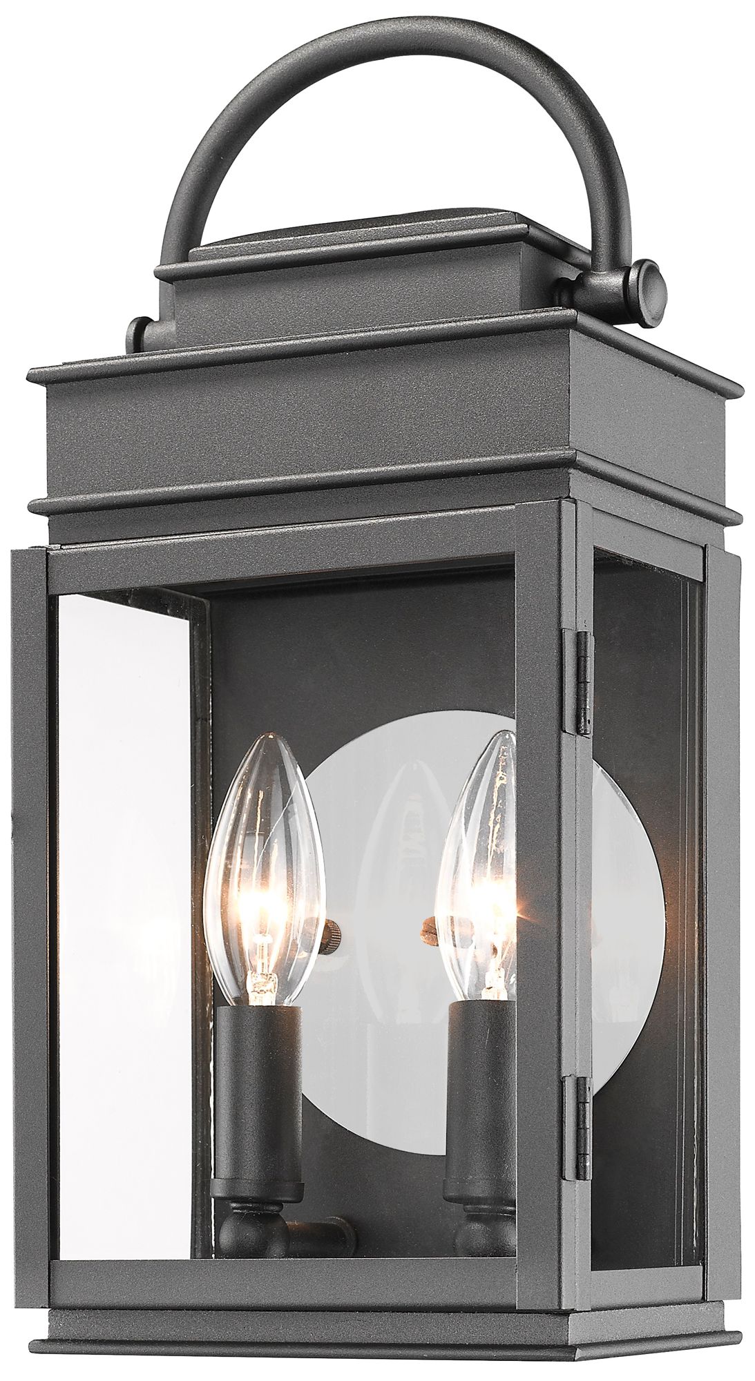 Artcraft Fulton 2-light Black Metal And Clear Glass Outdoor Wall Light