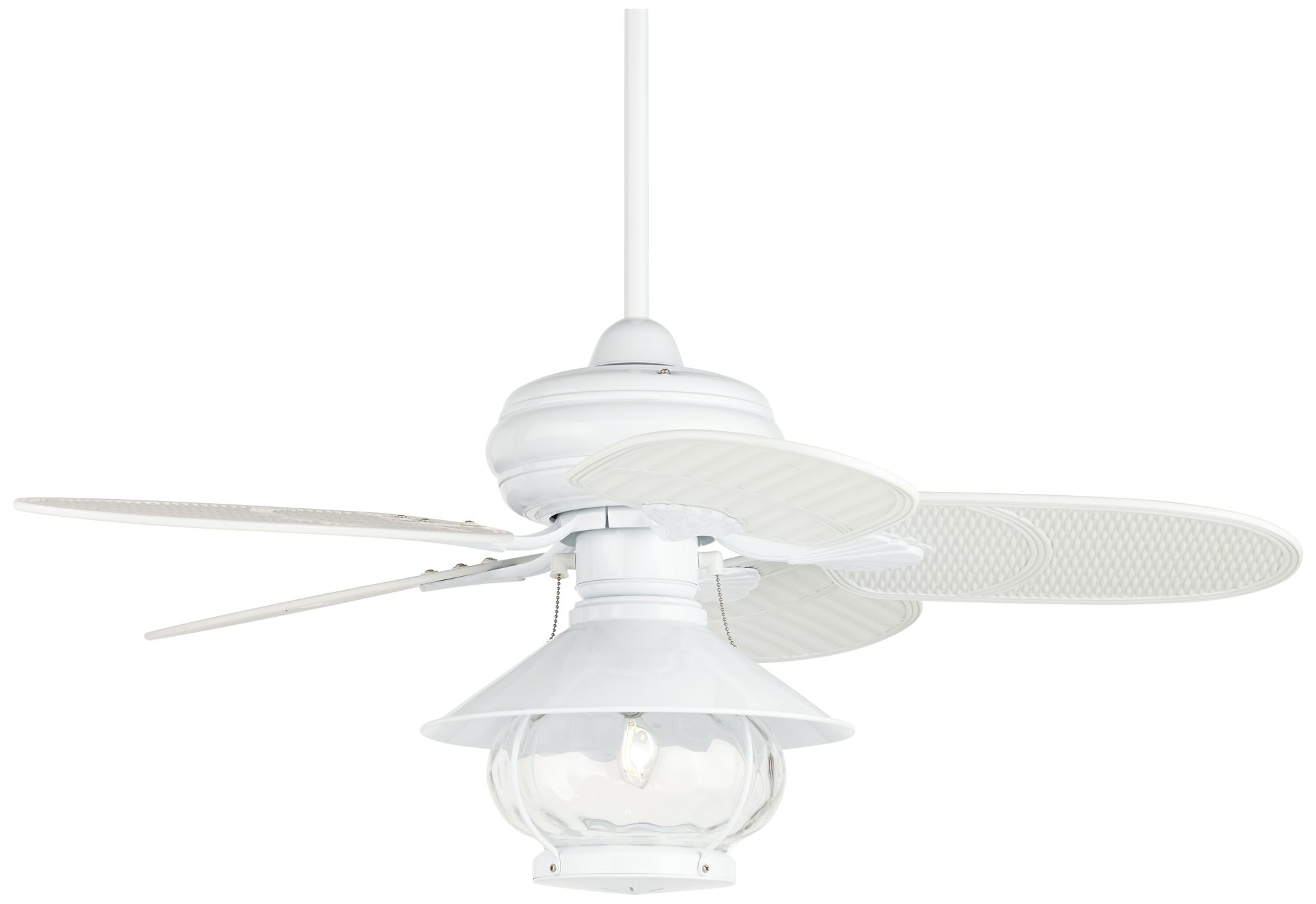 42" Casa Vieja Tropical White Outdoor LED Ceiling Fan