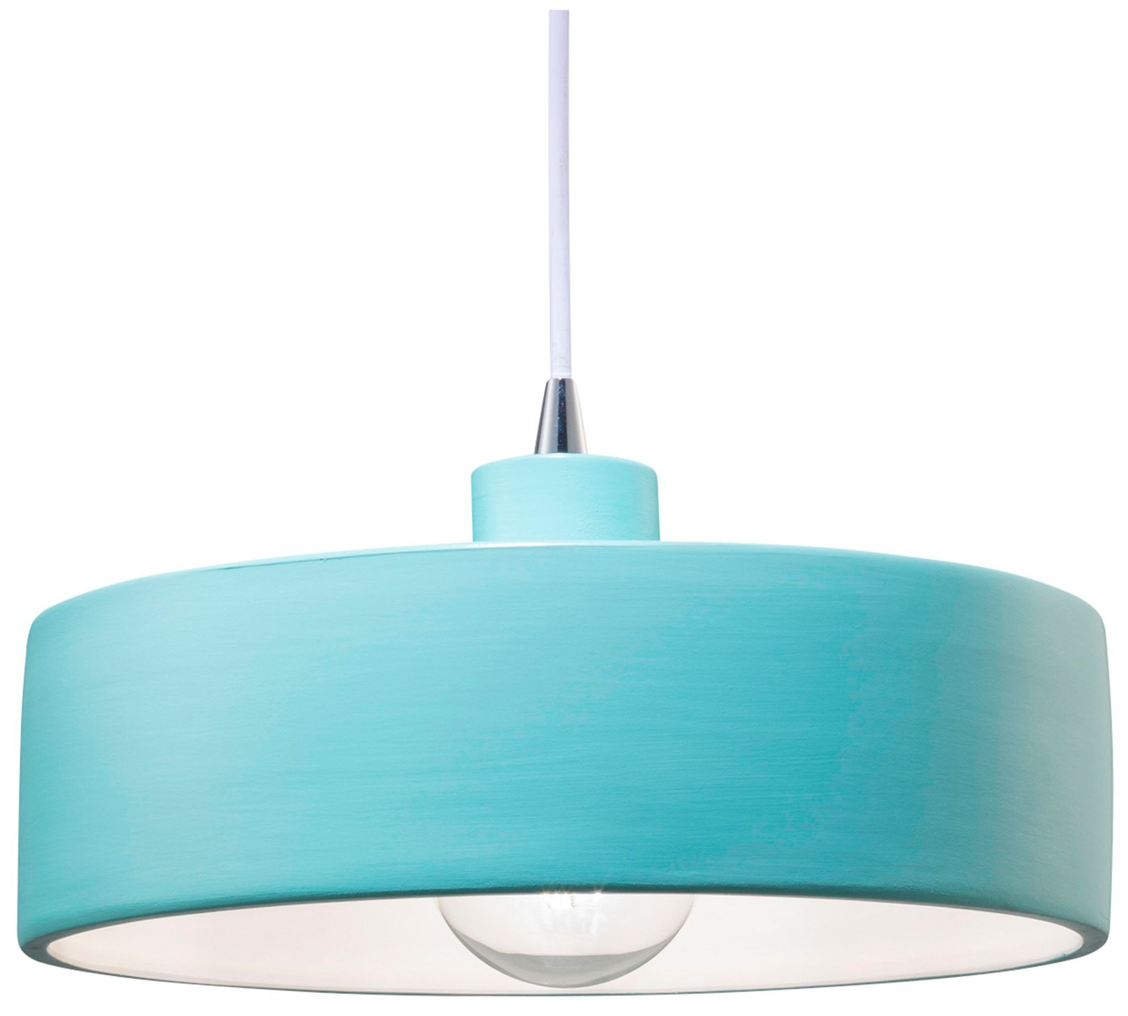 Dish 12" Wide Reflecting Pool Ceramic Drum Mini Pendant Light