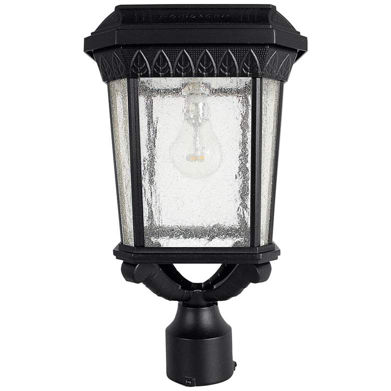 Colonial 16 1/2&quot; High Black Solar LED Outdoor Post Light