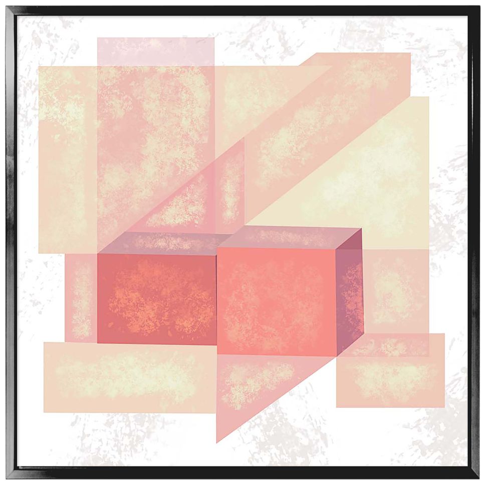 The Cube 37 3/4" Square Framed Canvas Wall Art
