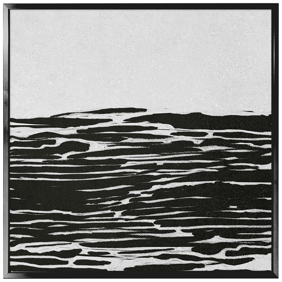 The Black Lake 37 3/4" Square Framed Canvas Wall Art