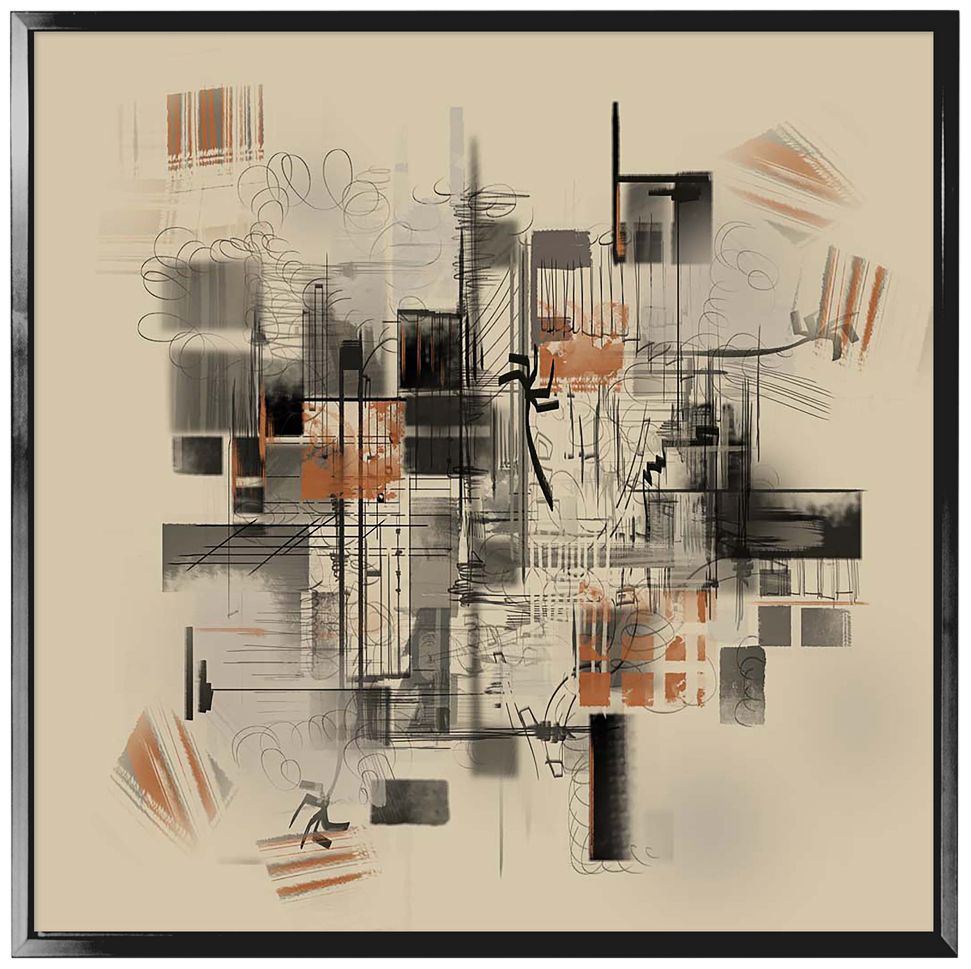 City From Above 37 3/4" Square Framed Canvas Wall Art