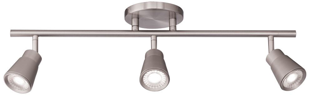 WAC Solo 3-Light Brushed Nickel LED Track Fixture