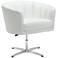 Zuo Wilshire White Faux Leather Swivel Occasional Chair