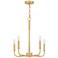 Quoizel Abner 18" Wide Aged Brass 5-Light Chandelier