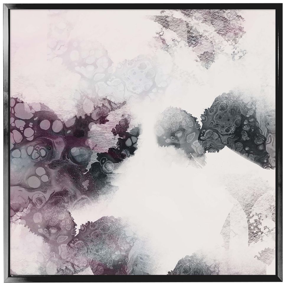 Purple Dreams 37 3/4" Square Framed Canvas Wall Art