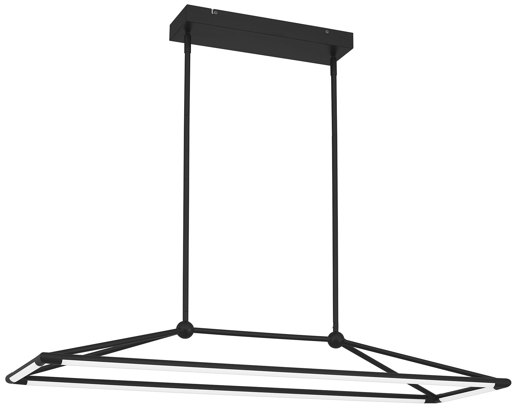 Quoizel Ingram 43" Wide Matte Black LED Linear Chandelier