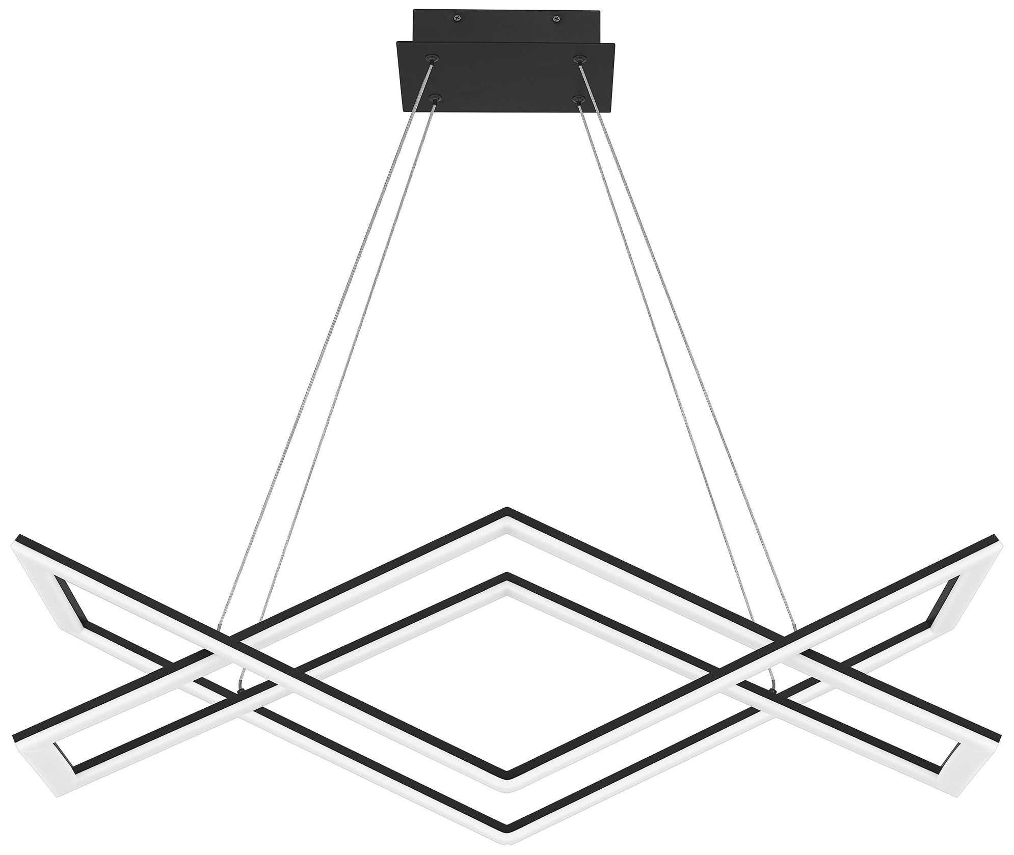 Quoizel Newman 36 1/4" Wide Matte Black LED Linear Chandelier
