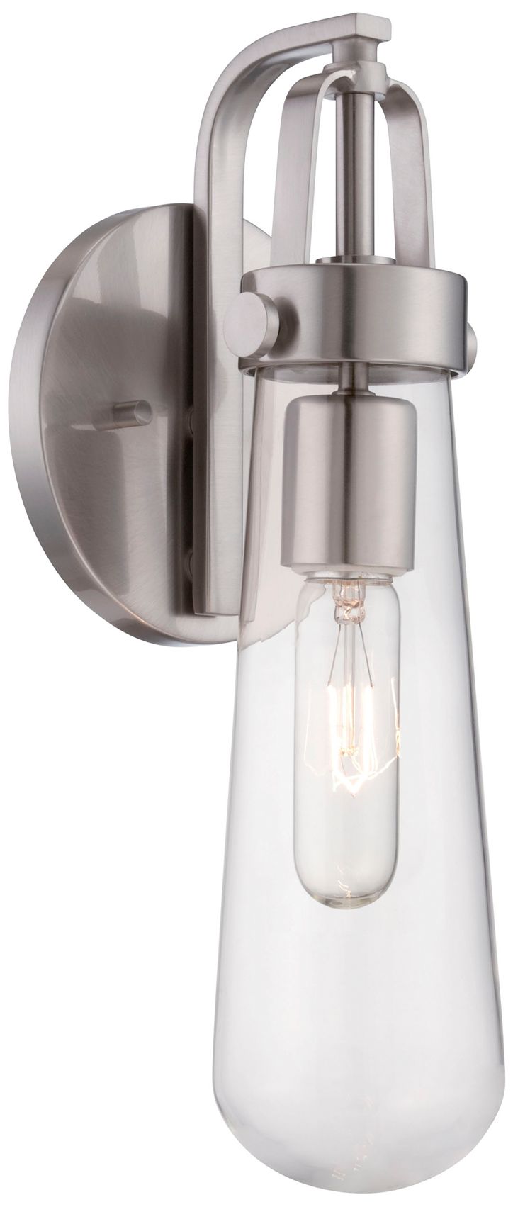 Beaker 14 1/4" High Brushed Nickel Wall Sconce