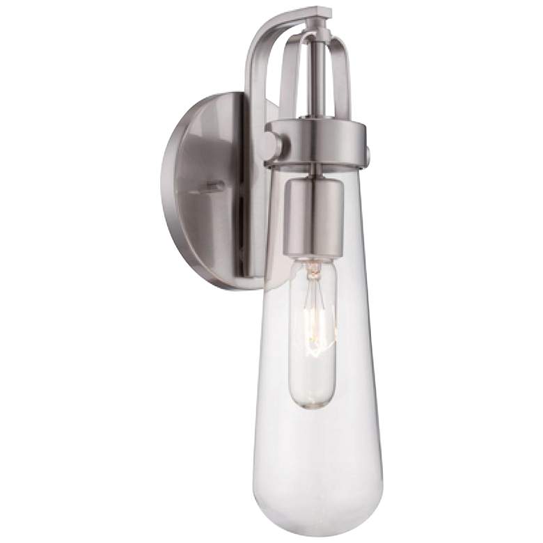 Beaker 14 1/4&quot; High Brushed Nickel Wall Sconce
