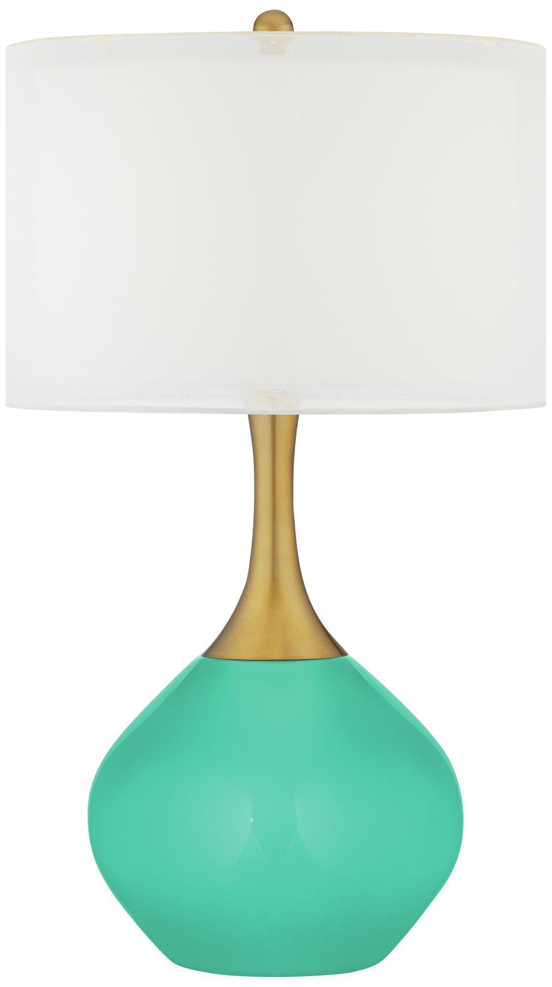Turquoise Nickki Brass Table Lamp 99V50 Lamps Plus