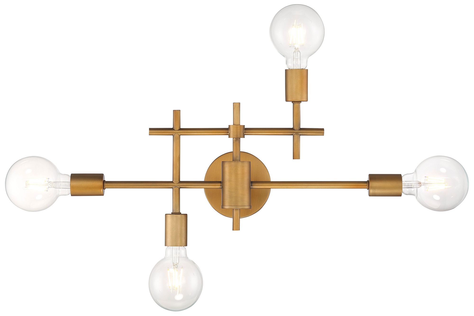 Delphi 22 1/2" High Aged Gold 4-Light Bath Light