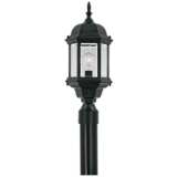 Devonshire 20&quot; High Clear Glass Black Outdoor Post Light
