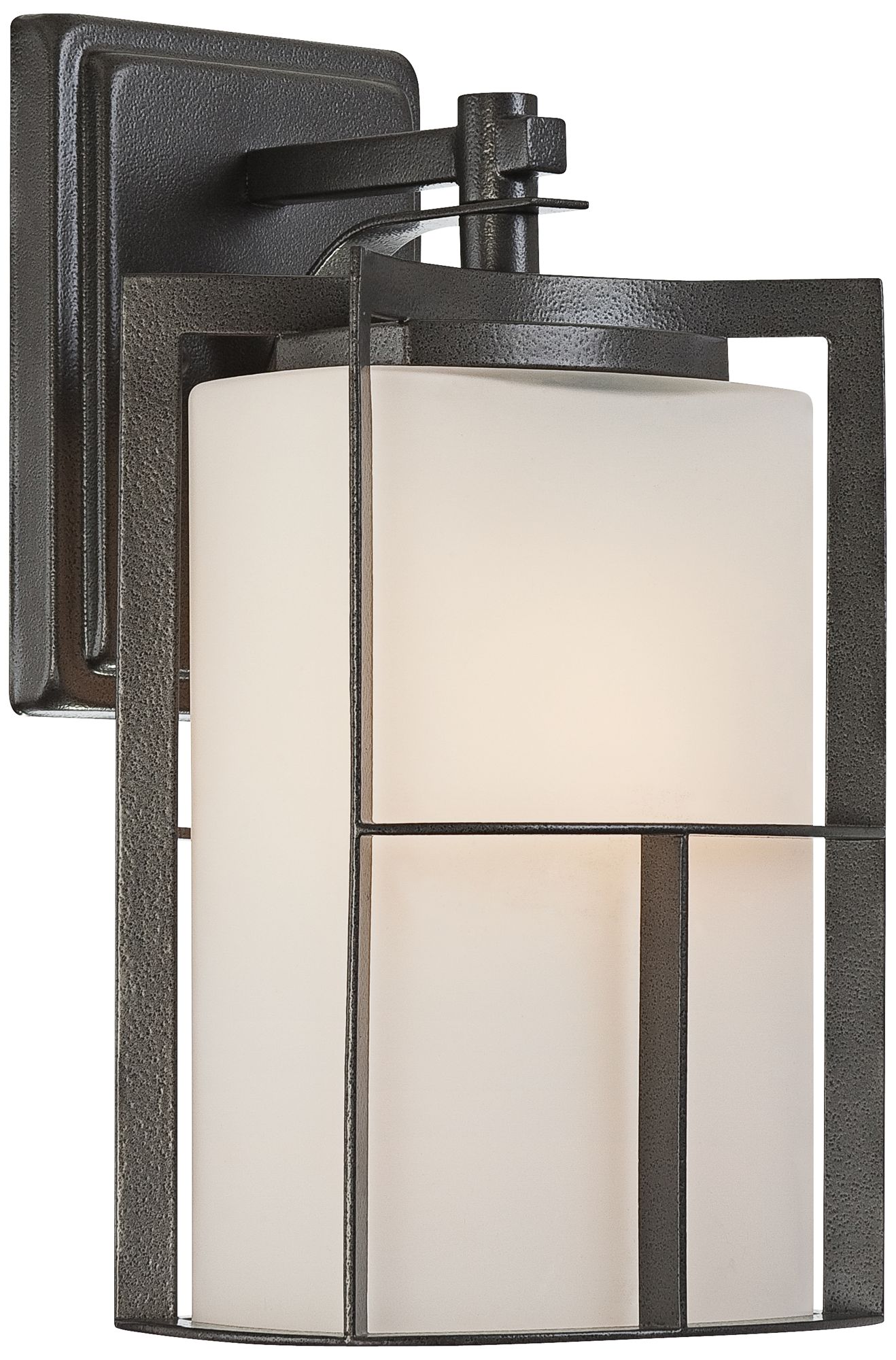 Braxton 13" High Frost Glass Charcoal Outdoor Wall Light