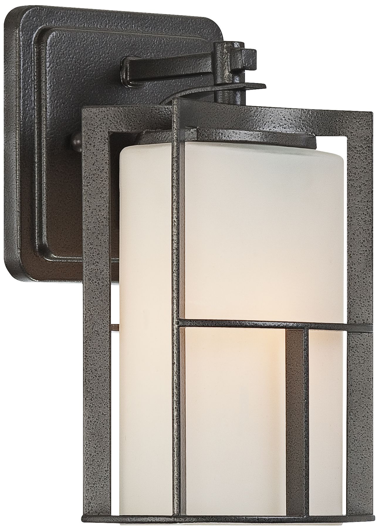 Braxton 9 1/4"H Frost Glass Charcoal Outdoor Wall Light