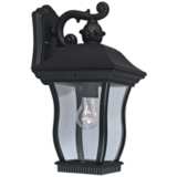 Chelsea 14 1/2&quot; High Clear Glass Black Outdoor Wall Light