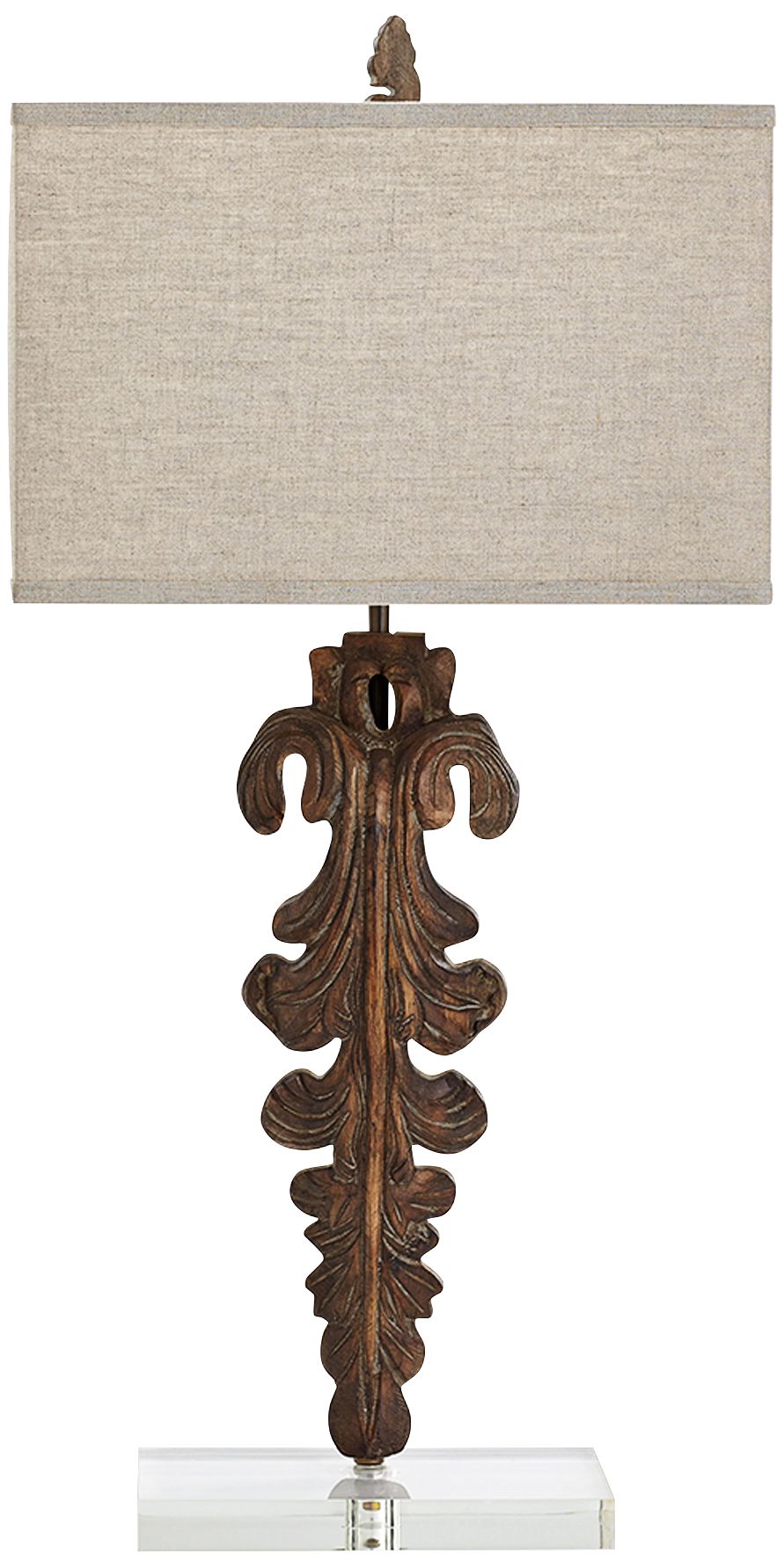 Soren Abstract Modern Sculpted Wood Table Lamp 9C473 Lamps Plus