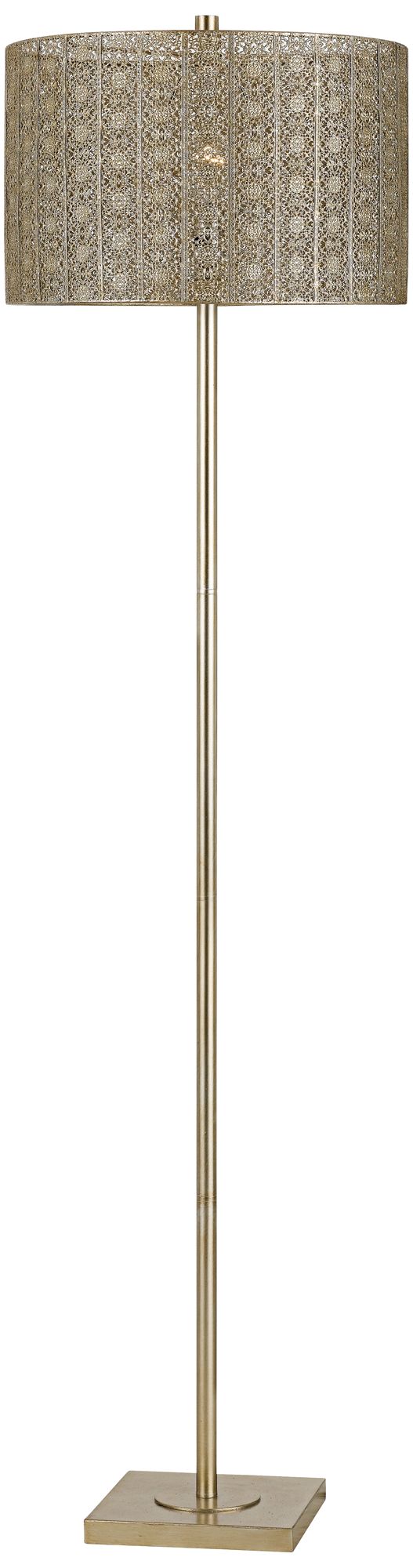 silver and gold floor lamp