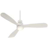 52&quot; Casa Delta-Wing White Outdoor LED Ceiling Fan with Remote