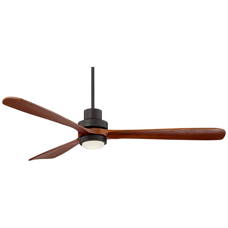 66&quot; Casa Delta-Wing XL Bronze LED Ceiling Fan with Remote Control