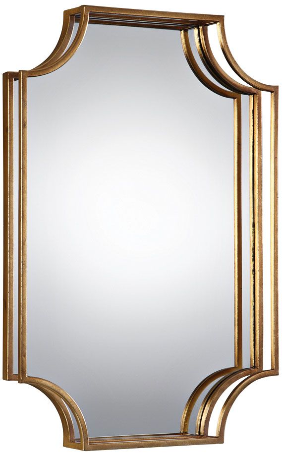 Uttermost Lindee Gold Leaf 20" x 29 3/4" 3D Wall Mirror