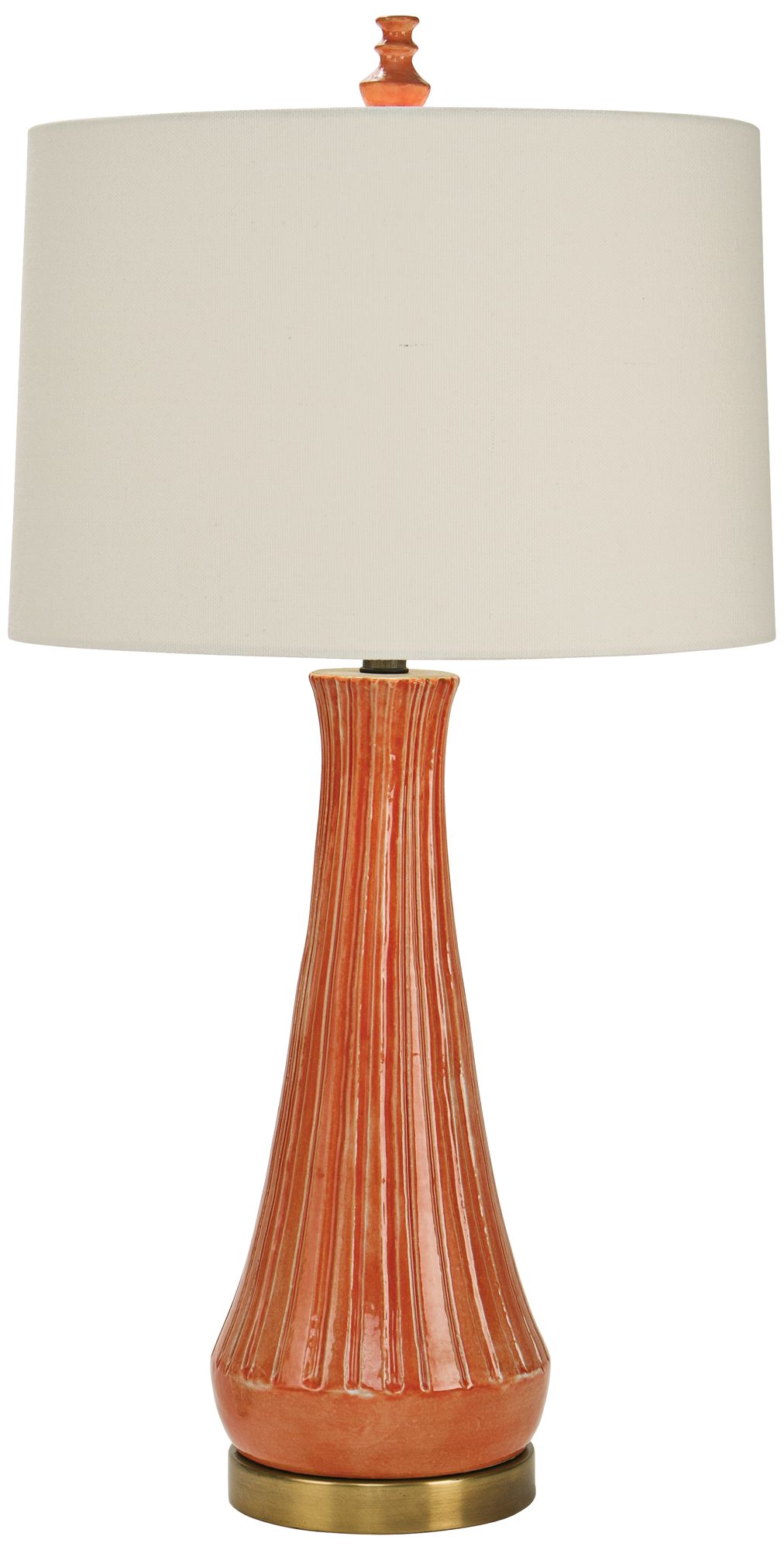 orange ceramic table lamp