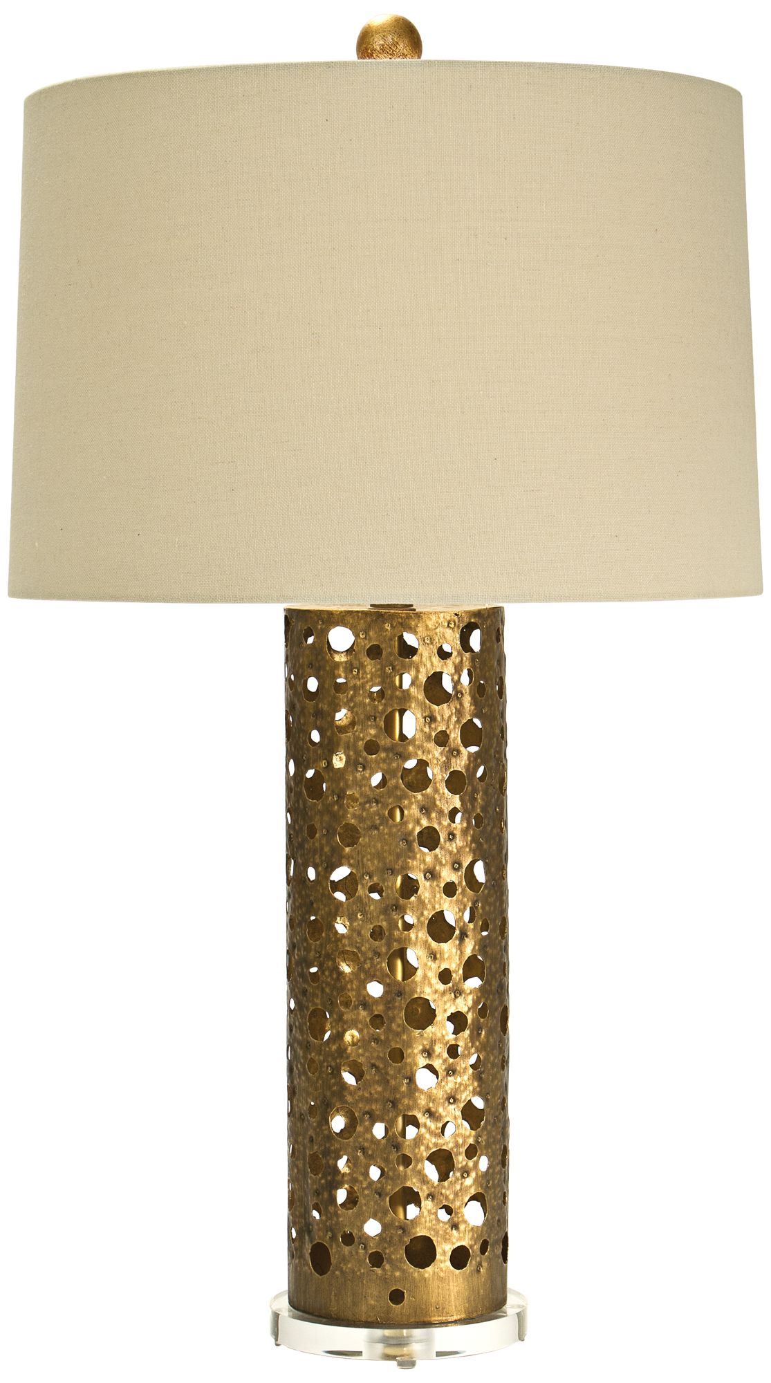 Natural Light Shasta Gilded Gold Iron Metal Table Lamp