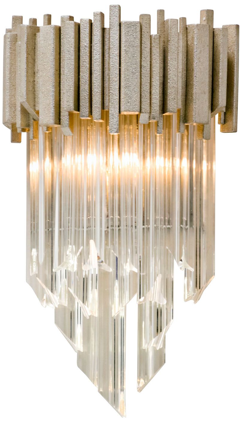 Corbett Mystique 15 1/2"H Modern Silver Leaf Wall Sconce