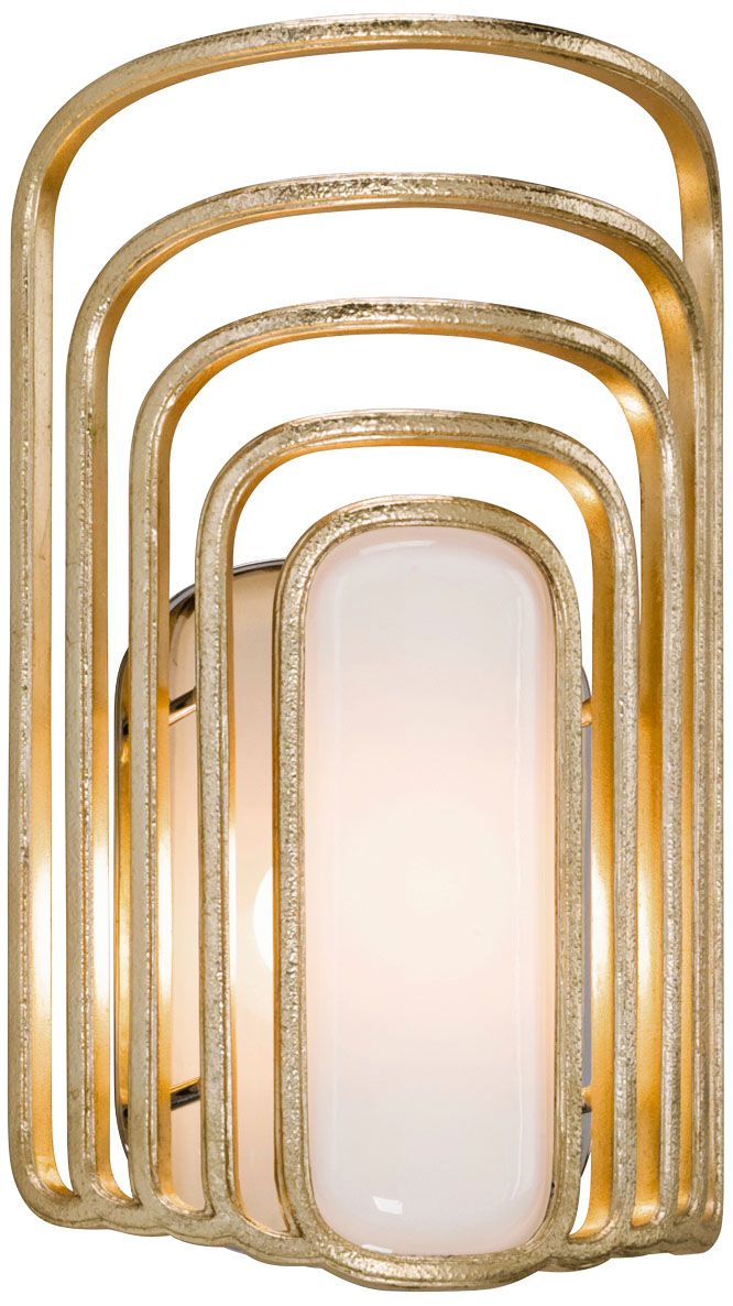 Corbett Socialite 12 3/4" High Gold Leaf LED Wall Sconce