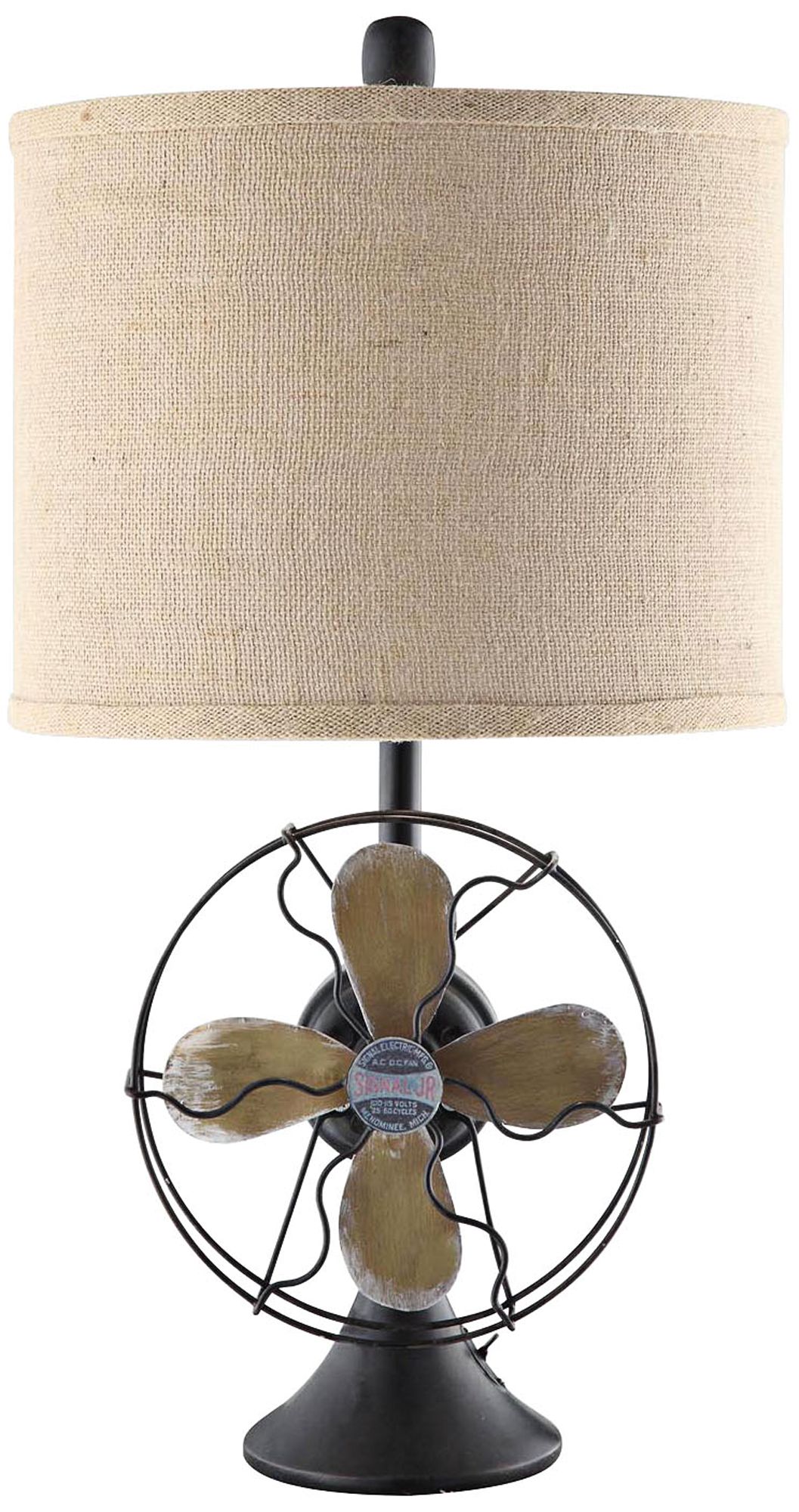 Crestview Collection Antique Fan Iron Table Lamp