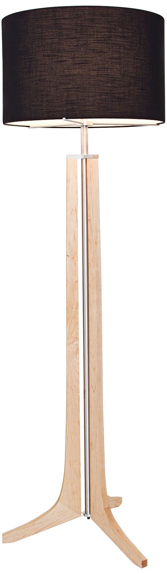 Cerno Forma Maple with Black Shade LED Floor Lamp