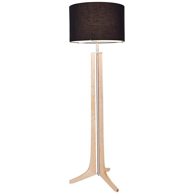 Image 1 Cerno Forma Maple with Black Shade LED Floor Lamp