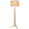 Cerno Forma Maple with Burlap Shade LED Floor Lamp