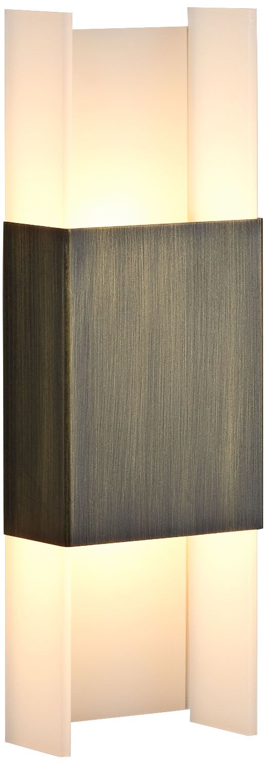 Cerno Ansa 15 1/2" High Distressed Brass LED Wall Sconce