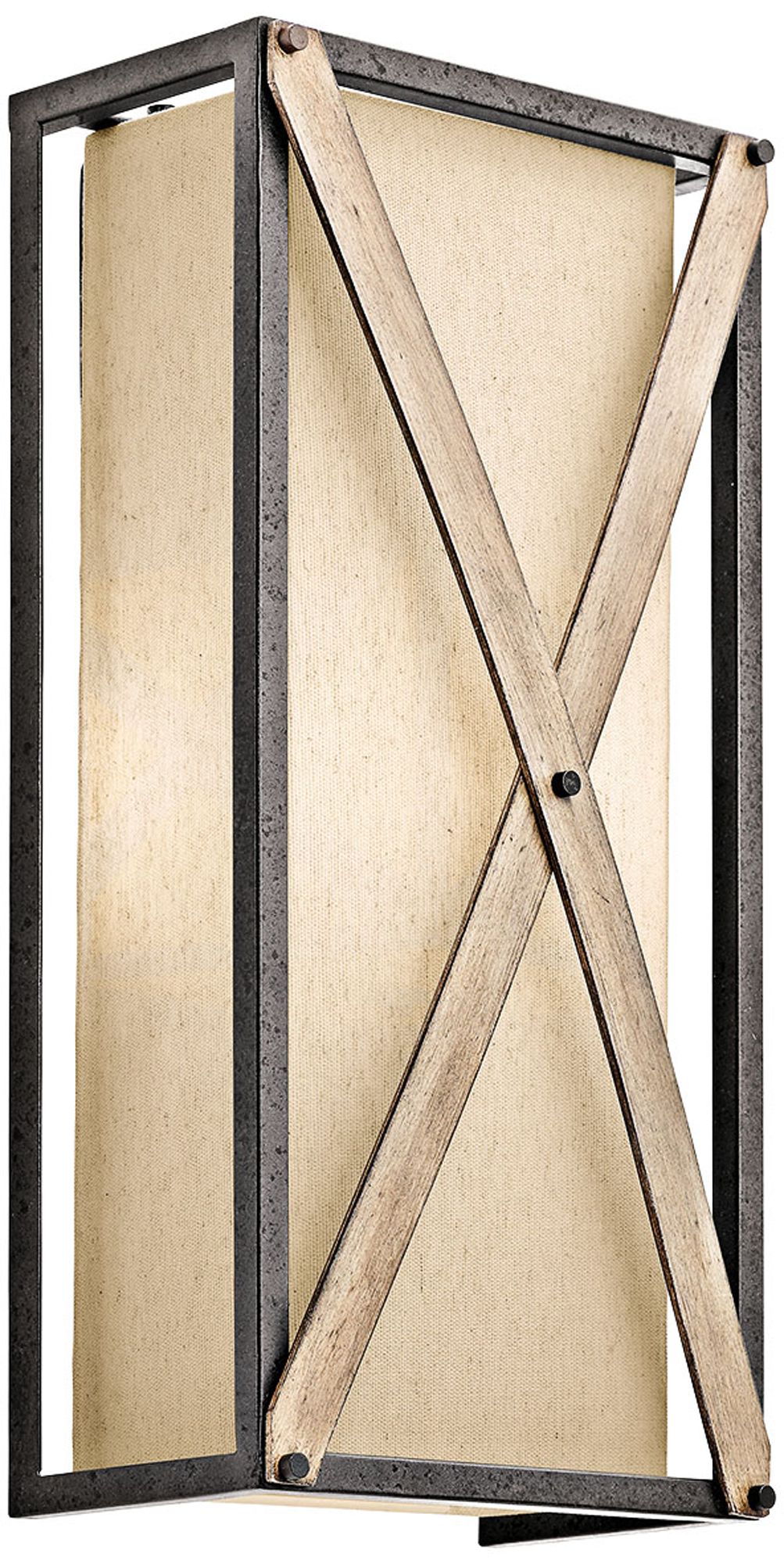 Kichler Cahoon 15" High Anvil Iron 2-Light Wall Sconce