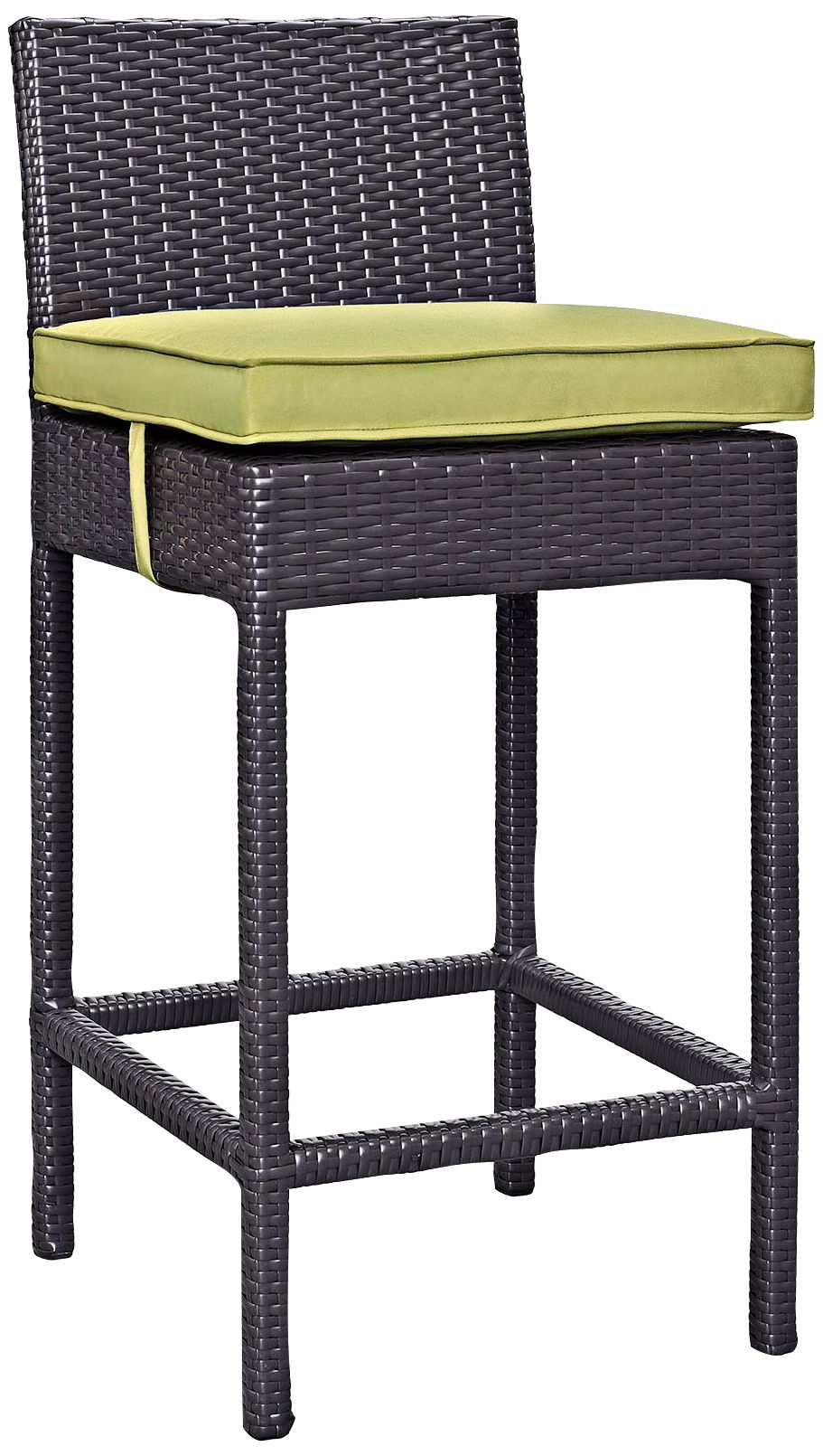Lift 27 1/2" Peridot Fabric Espresso Outdoor Patio Barstool