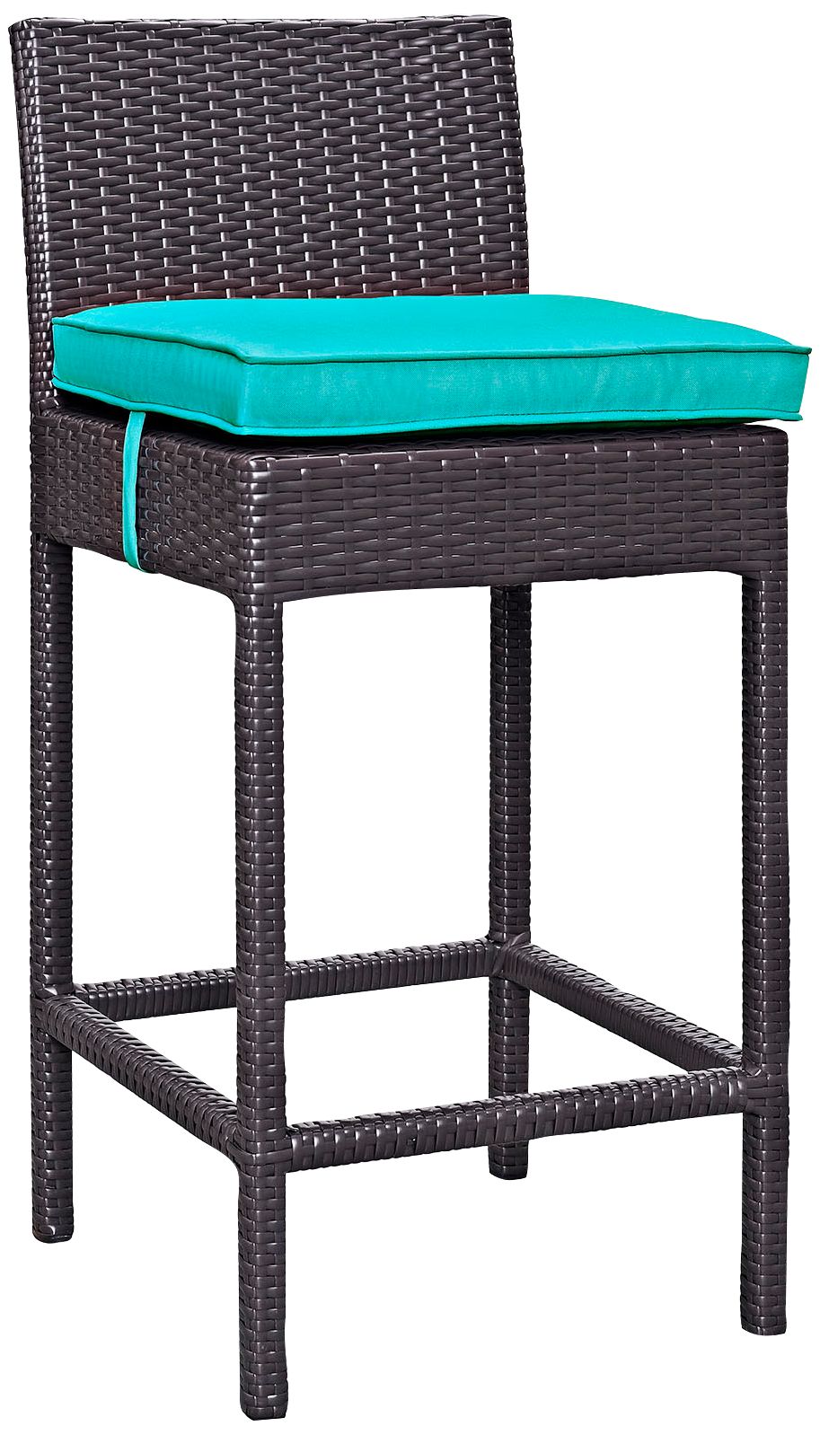 Lift 27 1/2" Turquoise and Espresso Outdoor Patio Barstool
