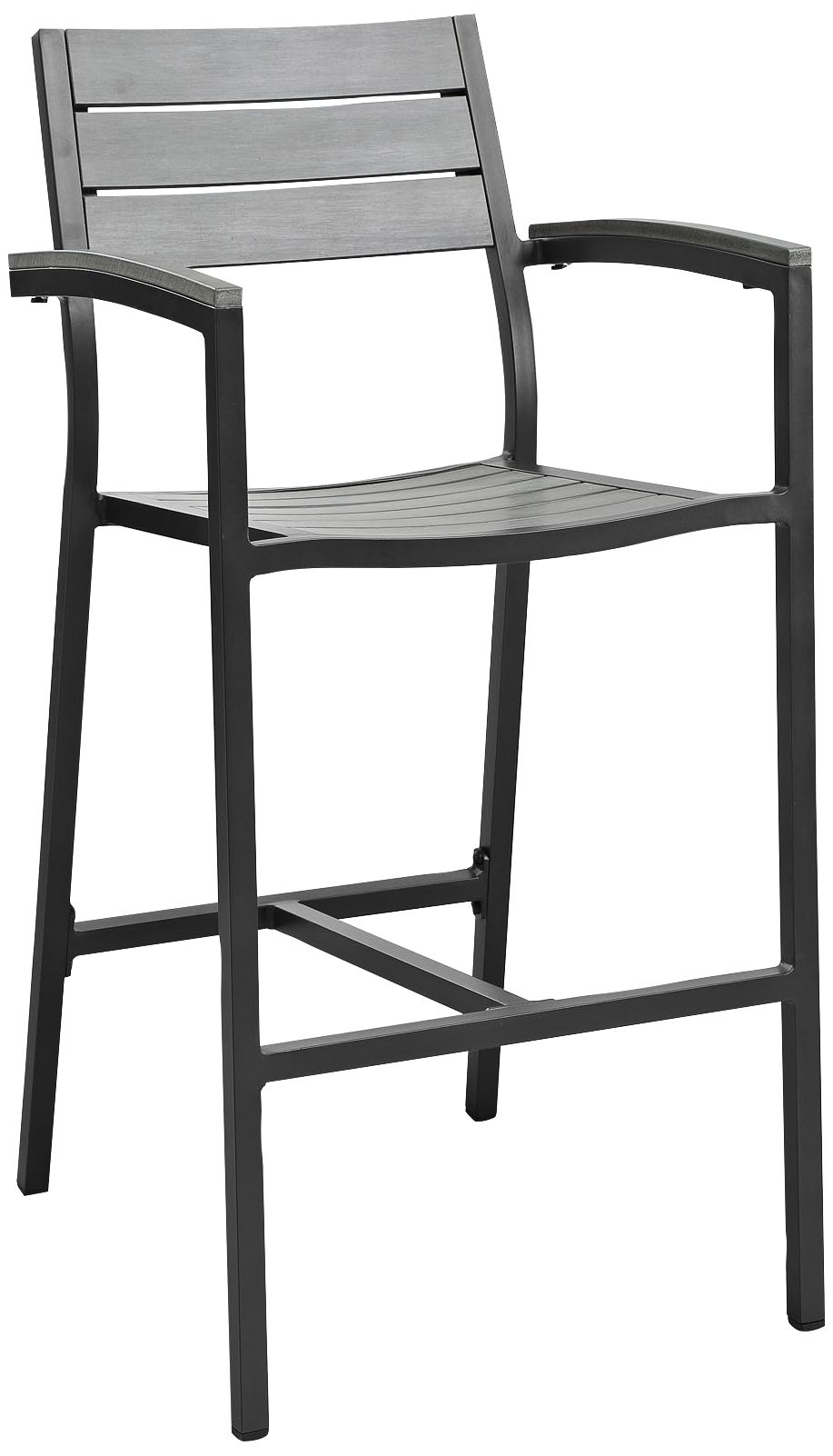 Maine 29" Brown and Gray Outdoor Patio Barstool