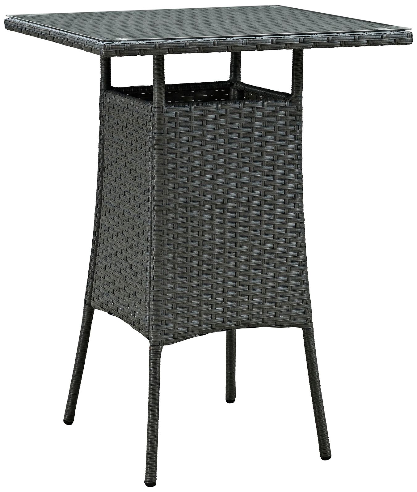 Sojourn Small Chocolate Square Outdoor Patio Bar Table